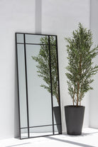 Aurelia Black Window Rectangular Mirror (2 Sizes) Mirrors Homekode 