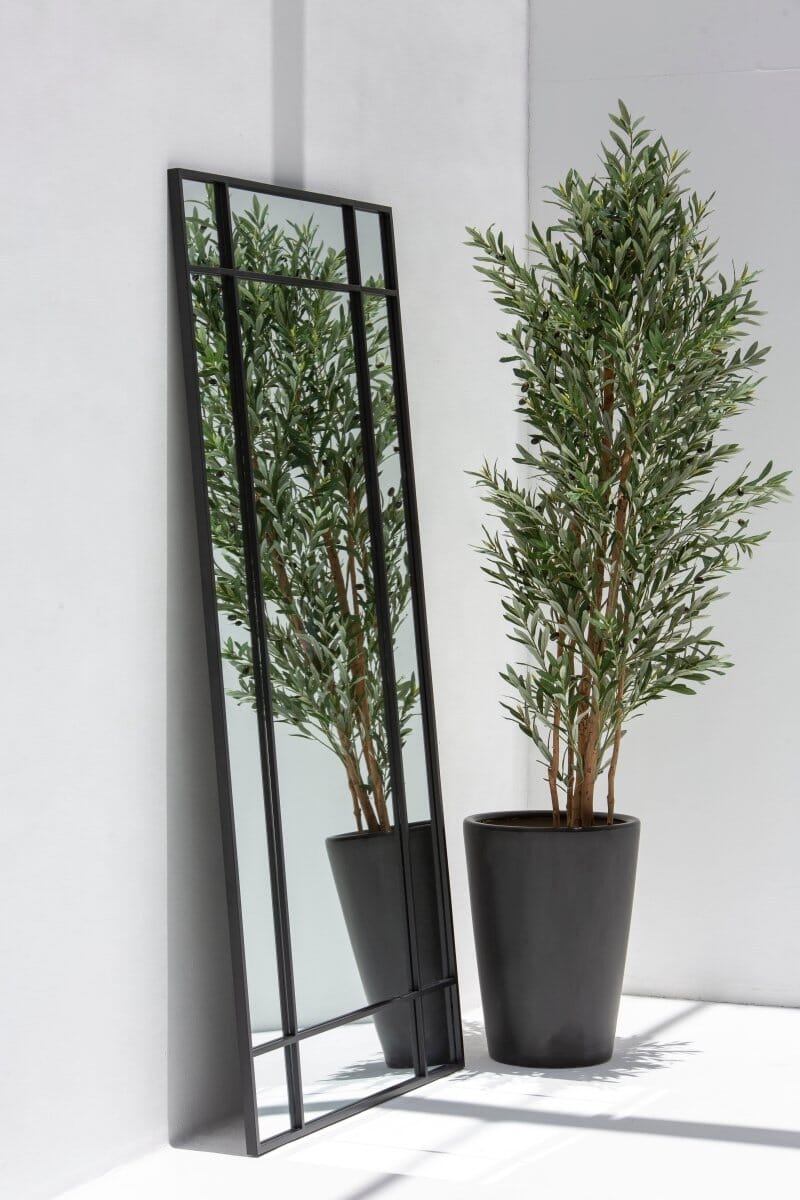 Aurelia Black Window Rectangular Mirror (2 Sizes) Mirrors Homekode 