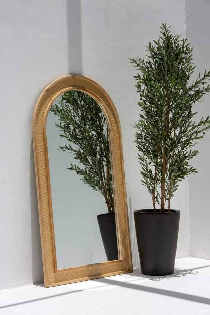 Riley Rattan Frame Arch Full Length Mirror (2 Sizes) Mirrors Homekode 
