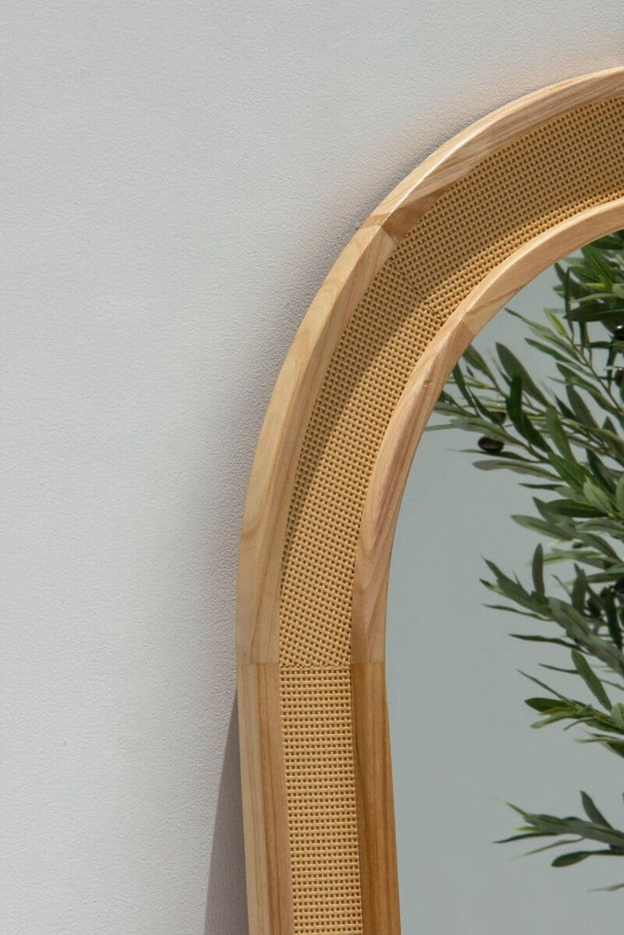 Riley Rattan Frame Arch Full Length Mirror (2 Sizes) Mirrors Homekode 