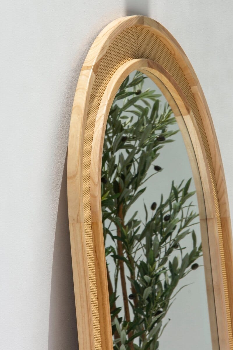 Riley Rattan Fr Arch Full Length Mirror (2 Sizes) Mirrors Homekode 