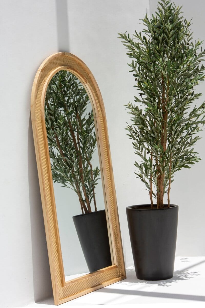 Riley Rattan Fr Arch Full Length Mirror (2 Sizes) Mirrors Homekode 