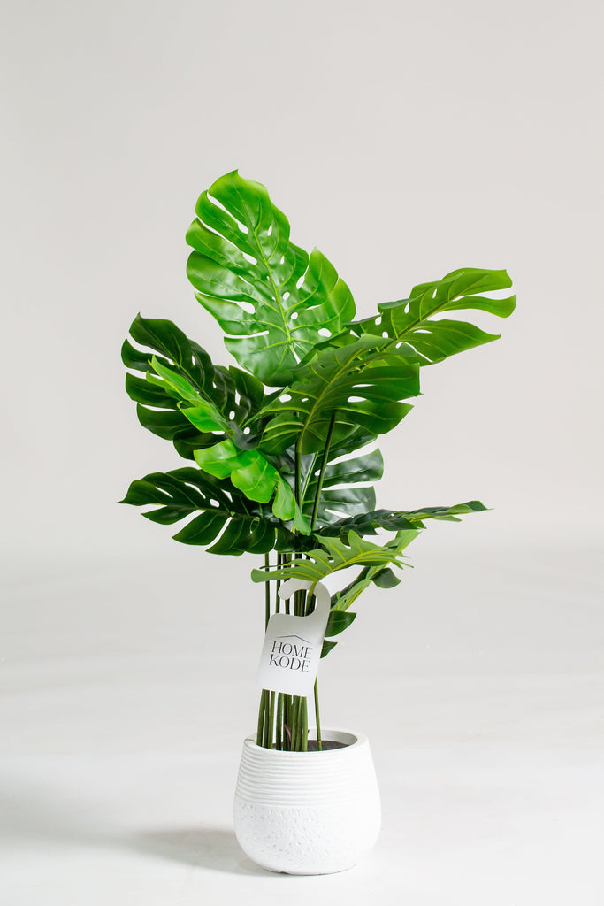 Swiss Cheese Artificial Plant (Pot not included) Homekode 