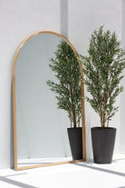 Eleanor Light Wood Arch Mirror (210x140CM) Homekode 