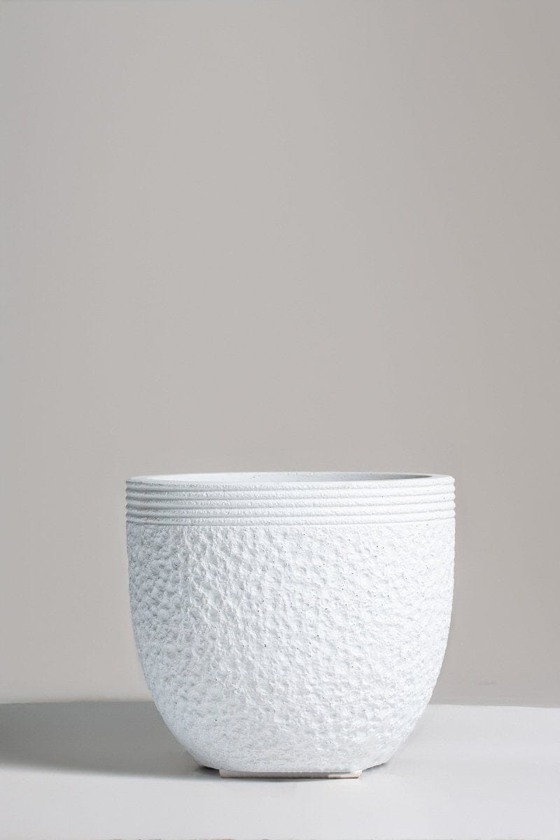 White Texture Ceramic Plant pot (3 Sizes) FLO 