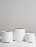 White Fiber Pot (3 Sizes) Homekode 