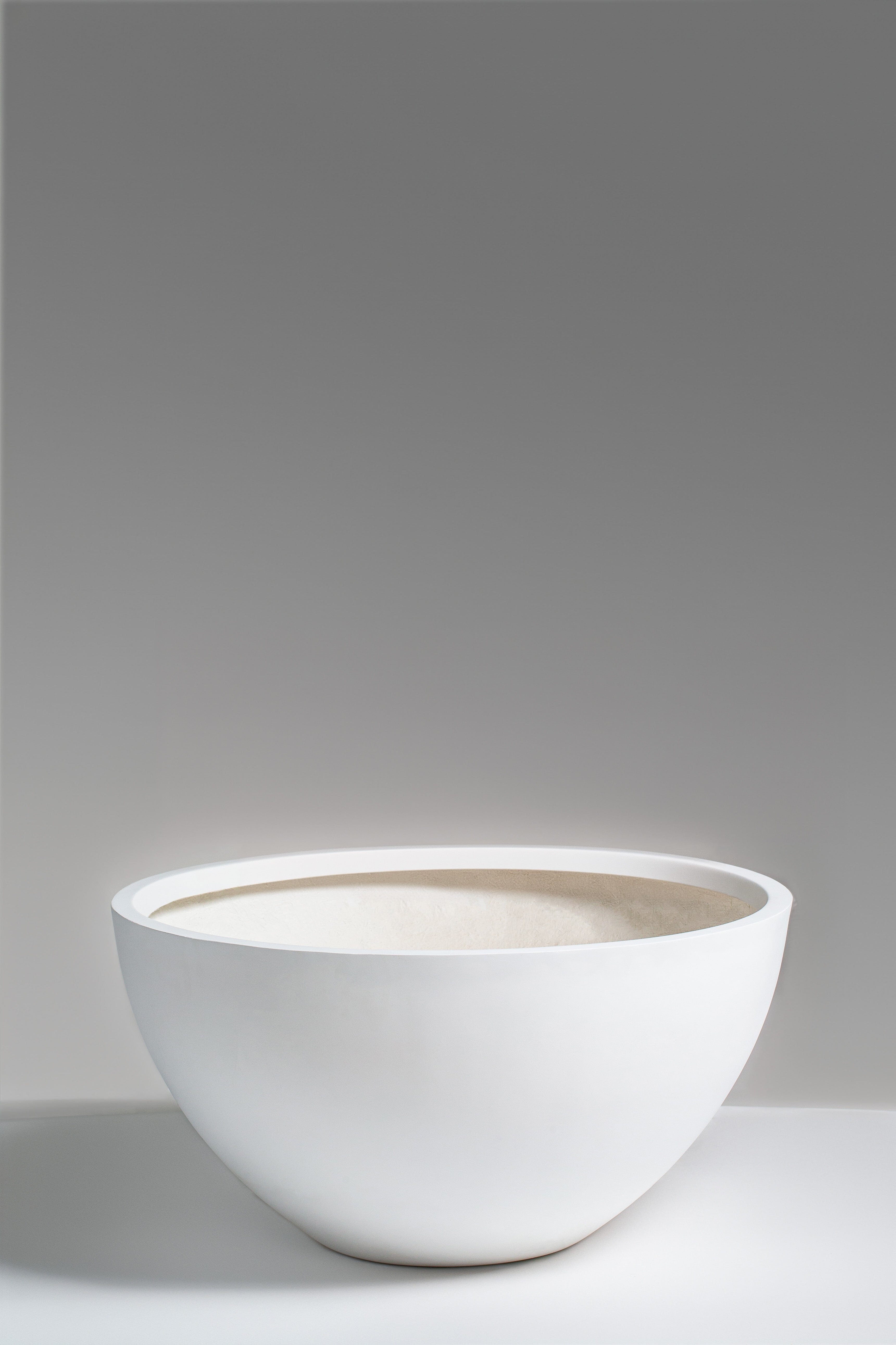 Fiber White Plant Pot (23X81X81 CM)