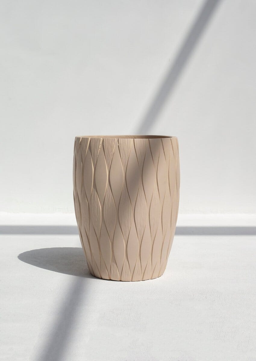 Beige Wave Crest Pot (3 Sizes)