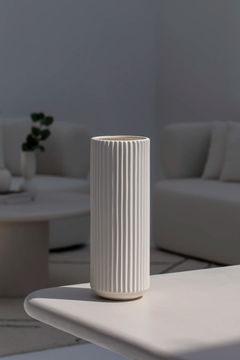 Classic Cylindrical Flute Vase (3 Sizes)