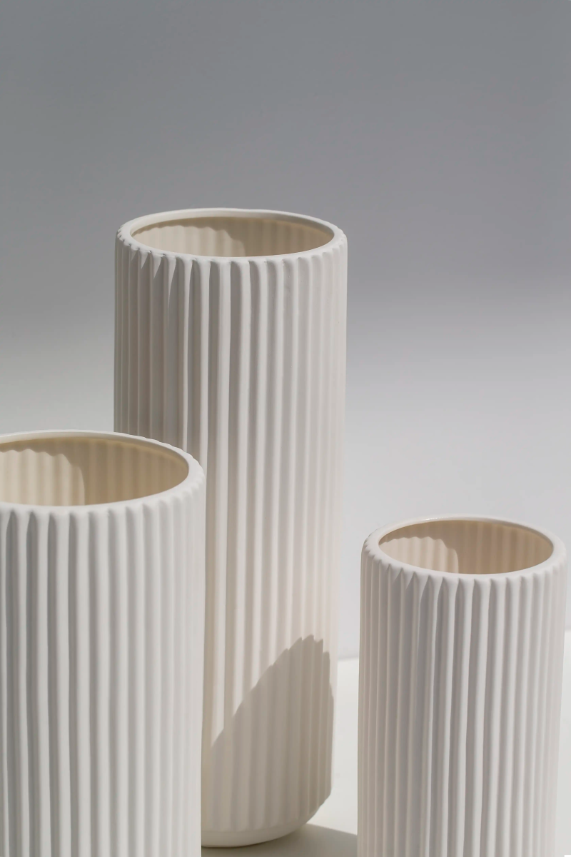 Classic Cylindrical Flute Vase (3 Sizes) 