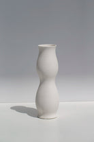 White Graceful Swirl Vase 