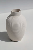 Mini Oval Ceramic Ripple Vase 