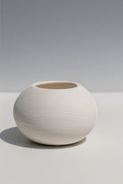 Round Flat Ceramic Vase IBE02 