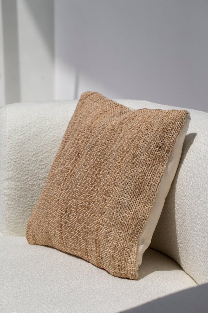 Simple Beige Natural Cushion With Filler (2 Sizes) Cushion -- Cushion With Filler 