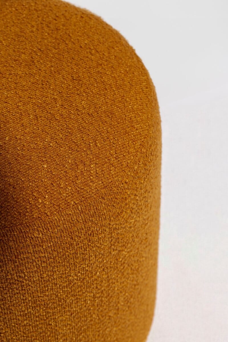 Boucle Mustard Round Pouf (2 SIZES) HomeKode 