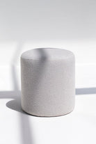 Boucle Light Grey Round Pouf (2 SIZES) HomeKode 