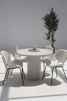 Mireille Round Micro Concrete Dining Table (3 Sizes) Homekode 