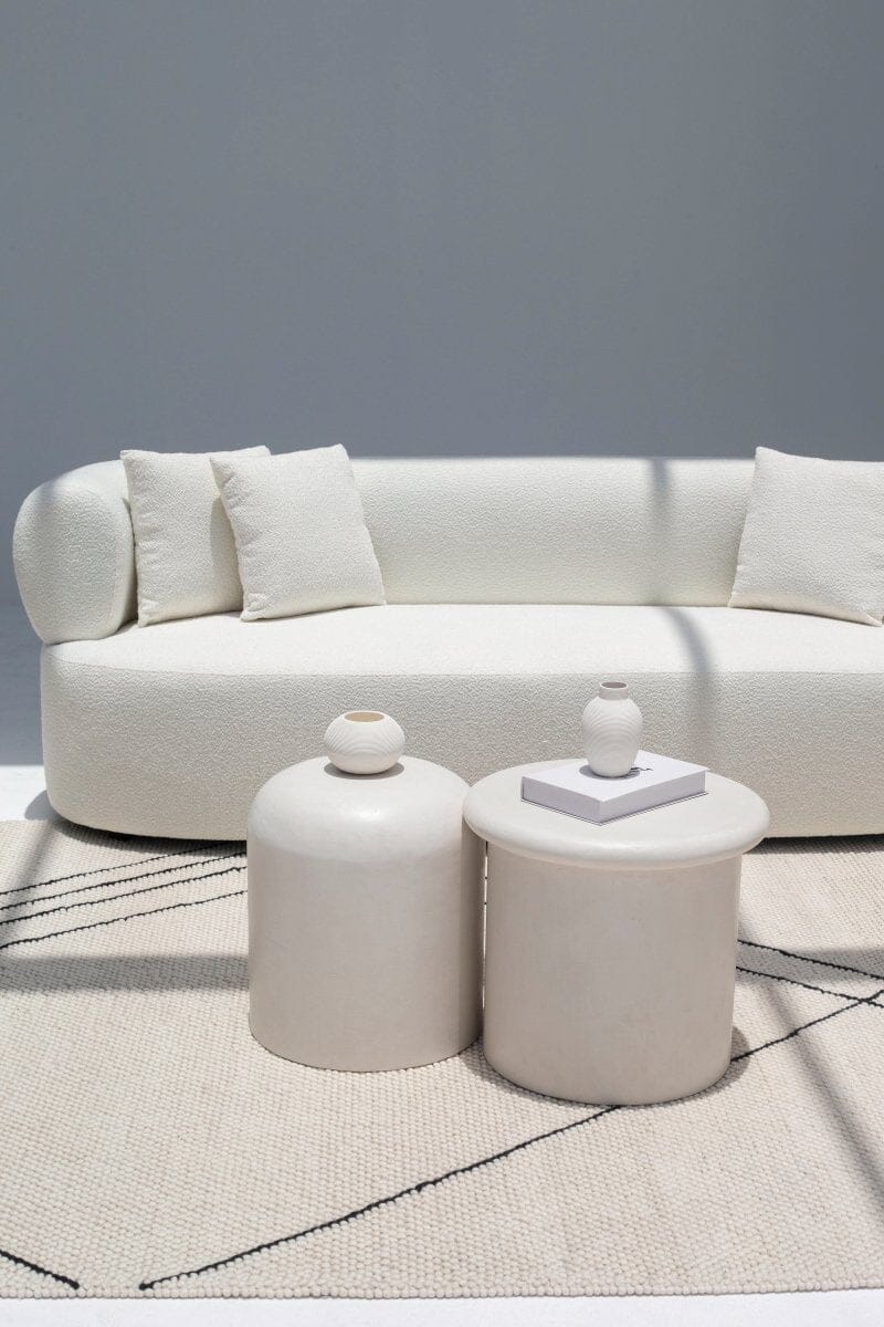 Odelia Off-White Bouclé Sofa Homekode 