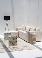 Aysun Cream Modular Sofa with Ottoman Homekode 