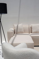 Aysun Cream Modular Sofa with Ottoman Homekode 