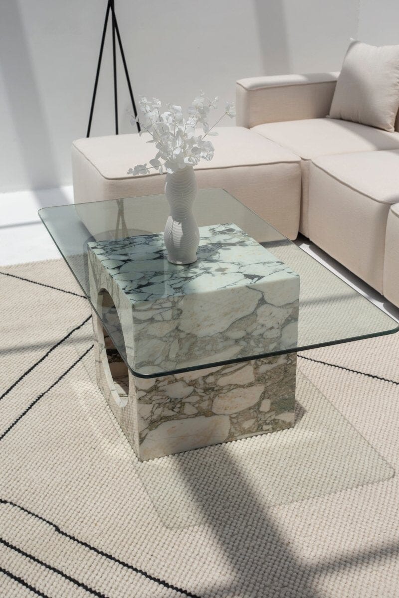 Isra Calacatta Viola Marble Coffee Table Coffee Tables 