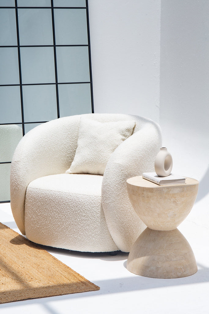 Amanti Boucle Lounge Sofa Chair Homekode 