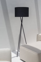 Black Mid-Century Tripod Floor Lamp Home 