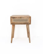 Rattan Drawer Side Table Homekode 