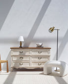 Virginia Six Drawers White Sideboard 