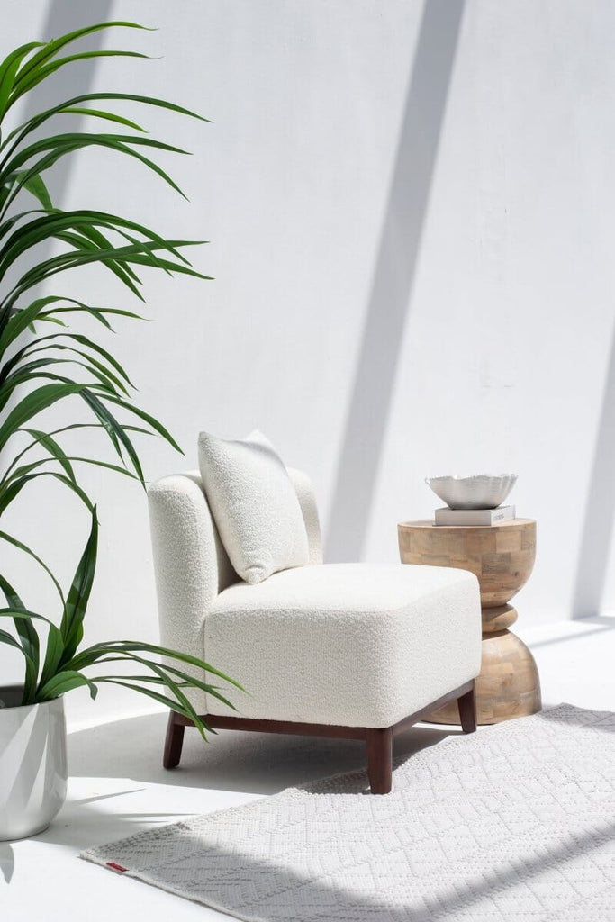 Spiros Bouclé Lounge Sofa Chair Homekode 