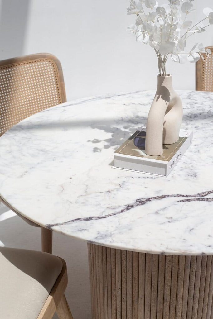 Vinson Marble Top Round Dining Table ART 