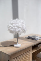 White Feather Table Lamp FAH19 