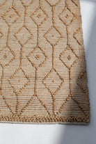 Geometric Elegance - Natural Light Brown Woven Rug (5 Sizes) WOVEN RUG 