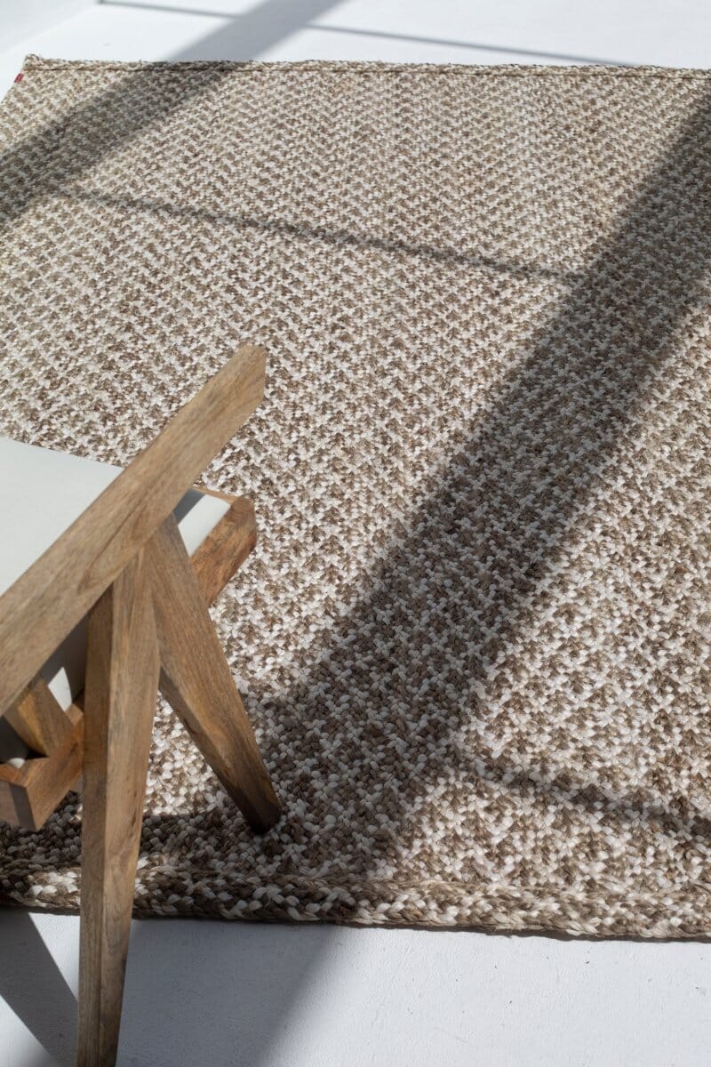 Urban Maze - Criss Cross Brown Crochet Jute Rug (200x300 CM) CROCHET JUTE RUG RAM 