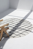 Monochrome Lattice - Fluffy Shaggy Rug (2 Sizes) Table Tuft Shaggy RAM 