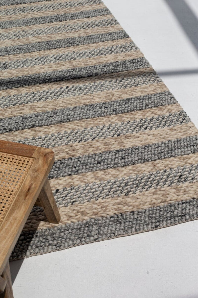 Earthly Fusion - Natural Beige & Grey Woven Rug (4 Sizes) WOVEN RUG RAM 