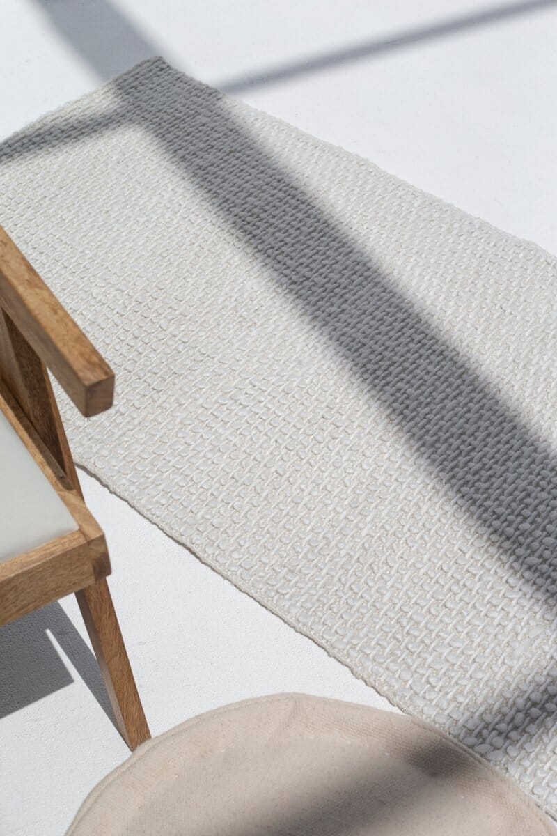 Hallway Elegance - Natural White Woven Rug (200x80 CM) WOVEN RUG 