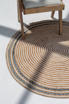 Serenity Spiral - Natural Jute & Cotton Braided Round Rug (4 Sizes) Braided -- Braided Rug Homekode 