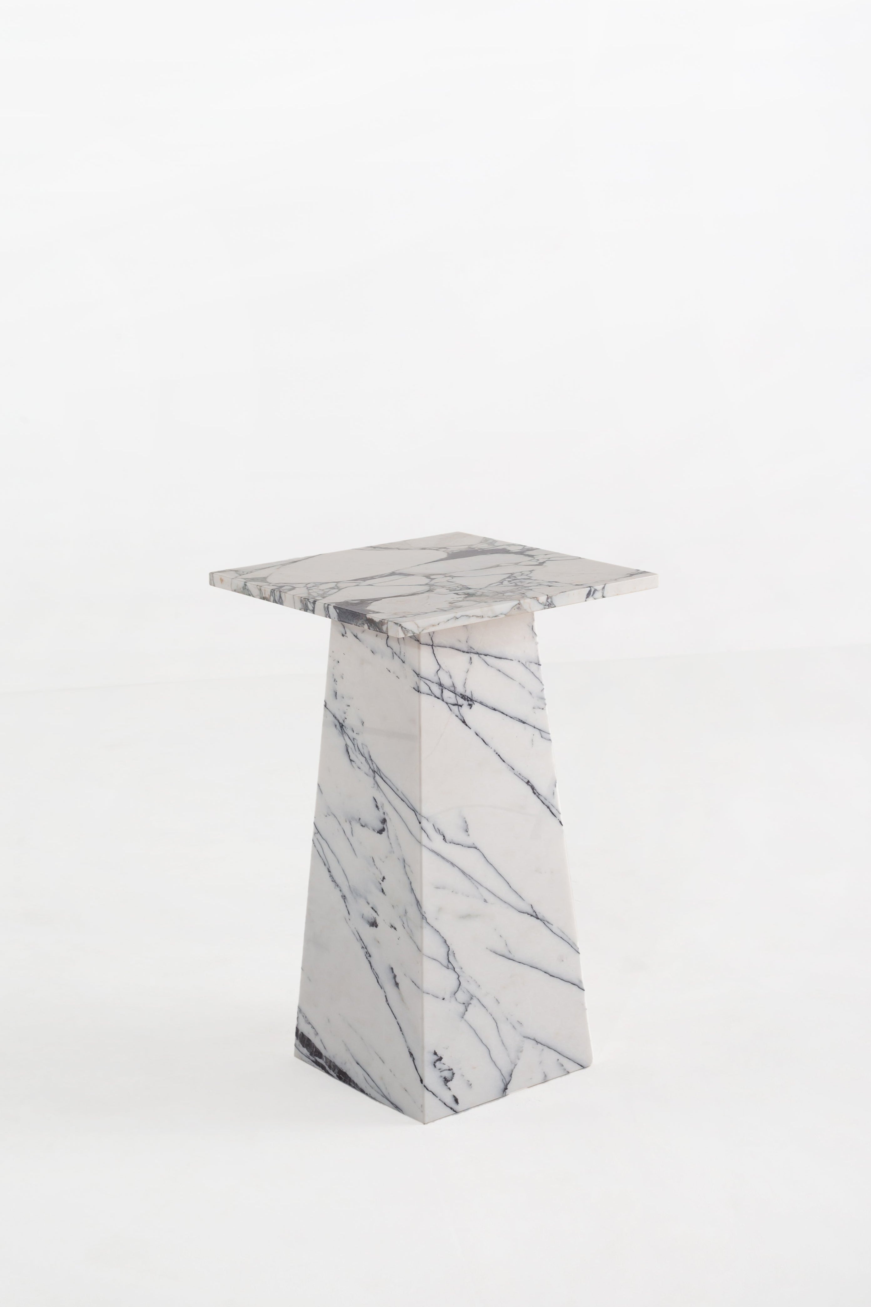Elden Side Table & Plinth with Viola Marble Top