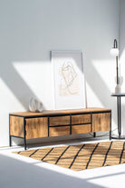 Industrial Mango Wood TV Console with 2 Doors ART 