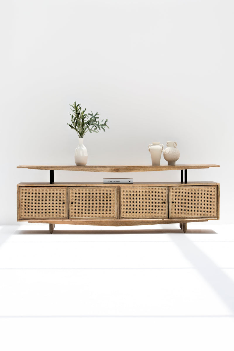 Florence Rattan Doors Media Unit TWOA 