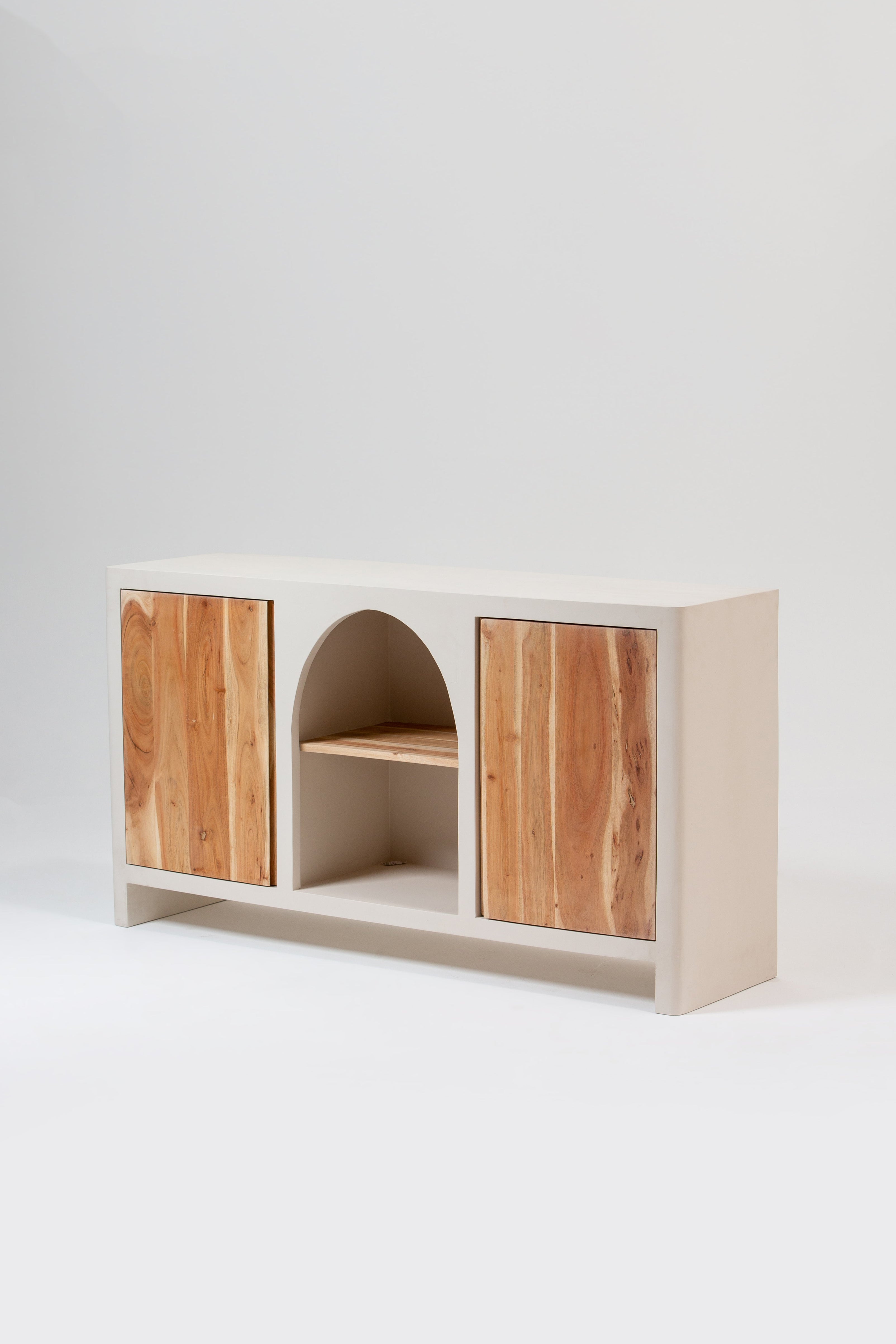 Violaine 2 Doors Arched Wooden Sideboard