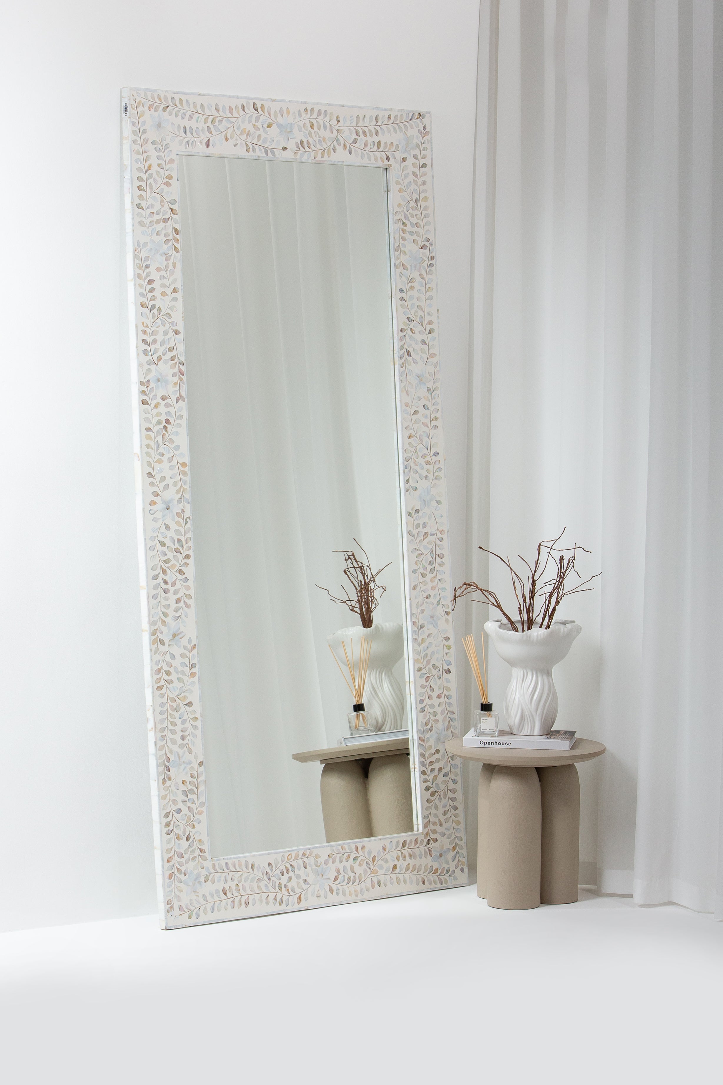 Andrea Mother of Pearl Frame Mirror