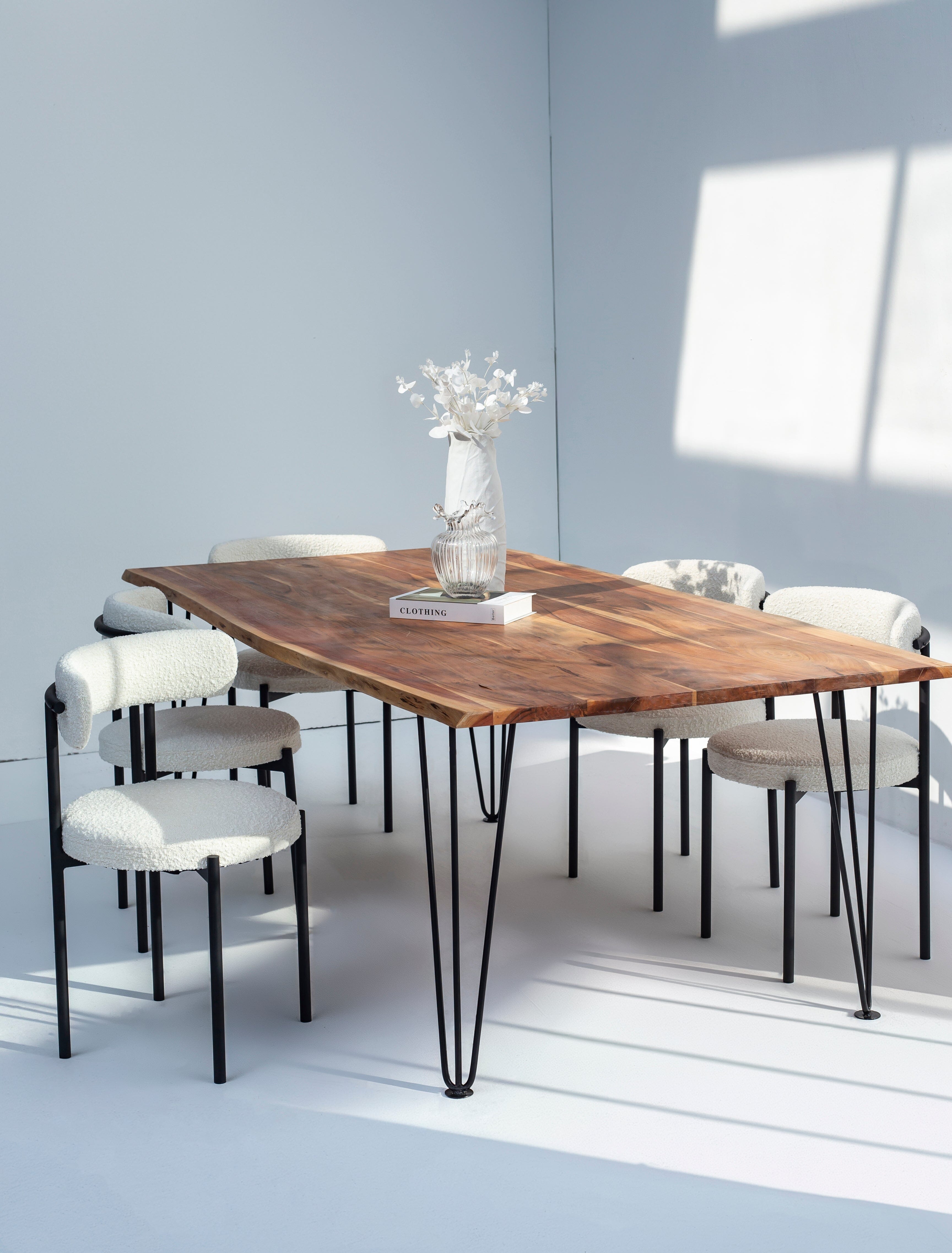 Dark Acacia Wood Dining Table (5 Sizes)