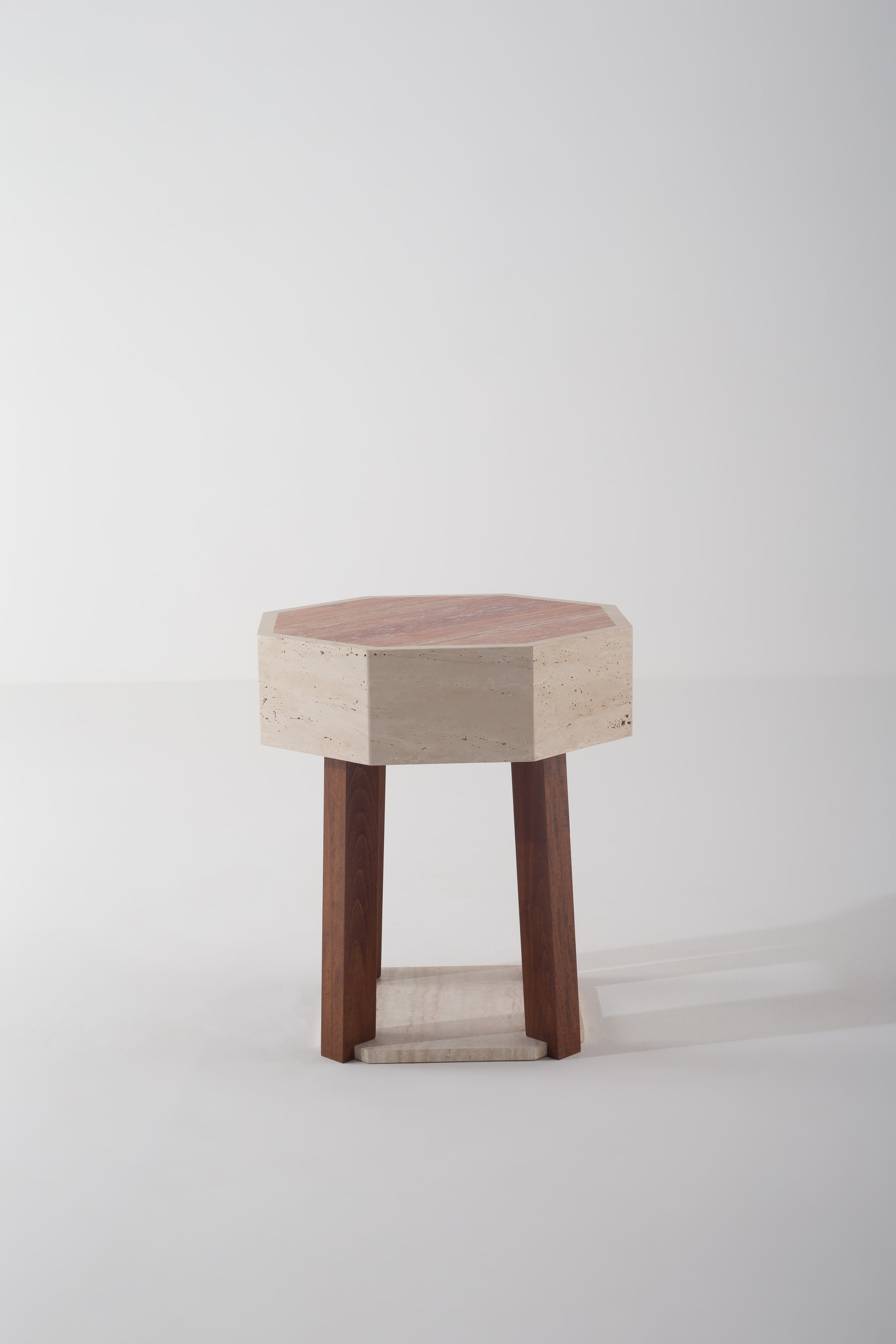 Nivara Travertine Side Table