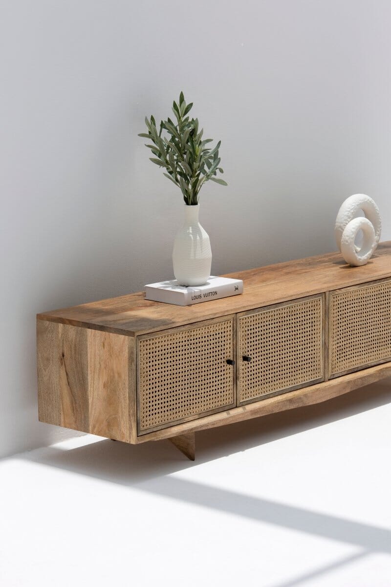 Catalina Rattan Doors Media Console TWOA 