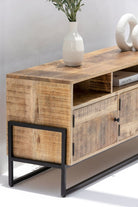 Kinsley Wooden Industrial Media Console Homekode 