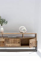 Kinsley Wooden Industrial Media Console Homekode 