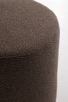 Boucle Brown Round Pouf (2 SIZES) HomeKode 