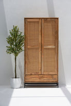 Liza Rattan Doors Closet with One Drawer ART 